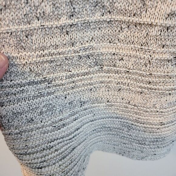 J Jill Speckled Raised Lines Scoop neck Cotton blend knit Long Sleeve sweater LP - Picture 7 of 10